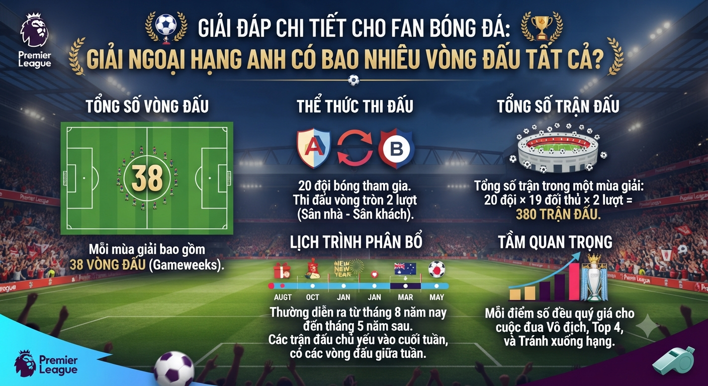 ngoại hạng anh có bao nhiêu vòng